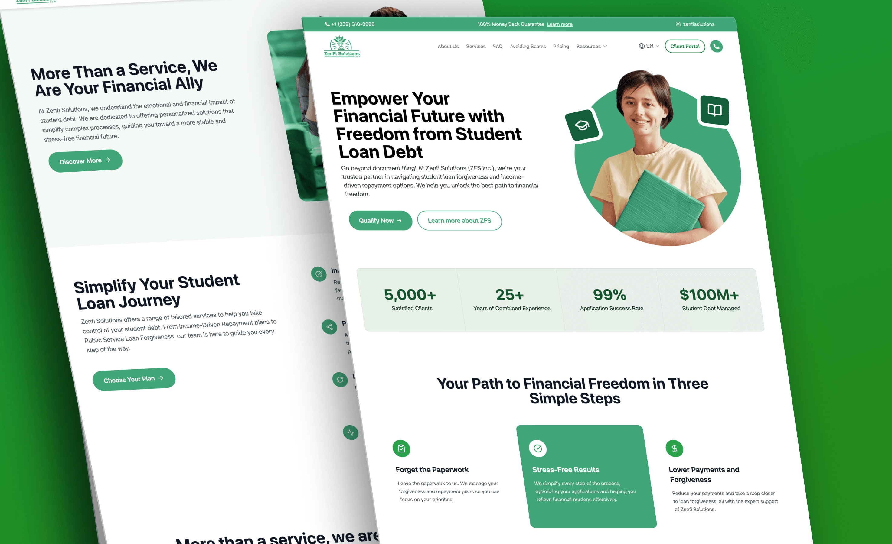 We designed and developed the website for ZFS Inc., a US-based company that assists students with their PSLF or IDR process. By GG Studio - Geek Guys Studio